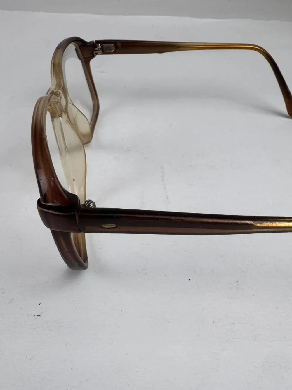 Vintage Brown Square Eyeglass Frame Optical Glasses 54-18-145 Unisex  frame only